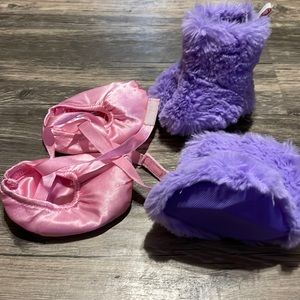2 pair of build a bear Shoes